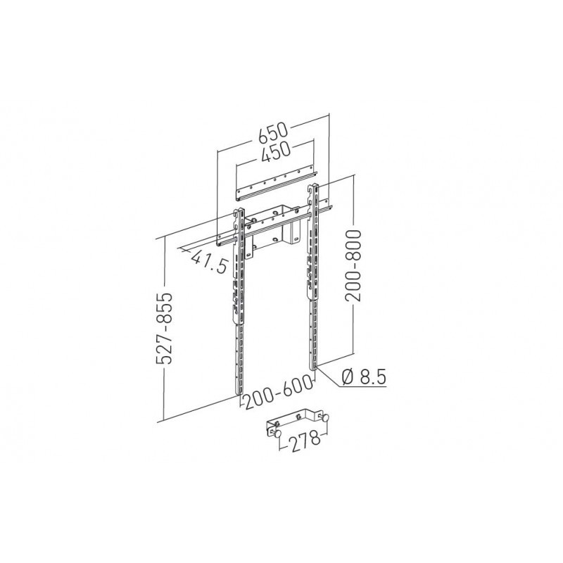 Erard VESA portrait monitor mount 600x800