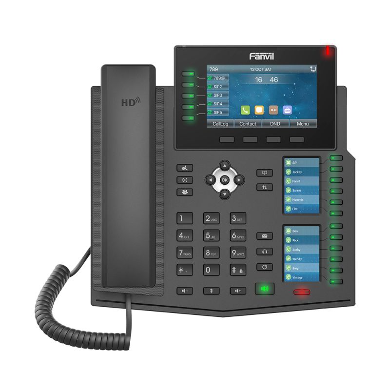 Fanvil X6U V2 IP telephone with 20 SIP lines and PoE
