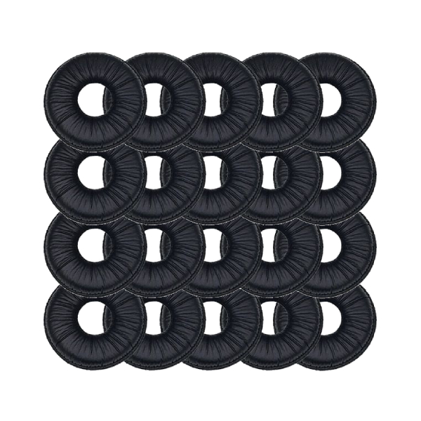 Leatherette Ear Cushions for Jabra, Plantronics and EPOS Headsets - Pack 20 units