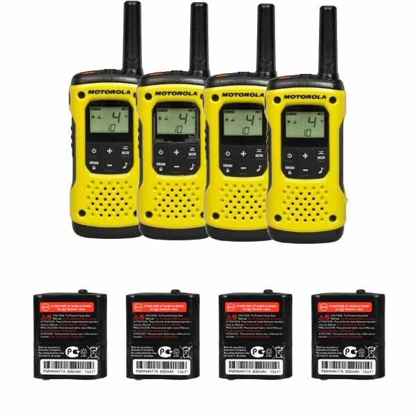 Motorola TLKR T92 H2O Quad pack with Spare batteries