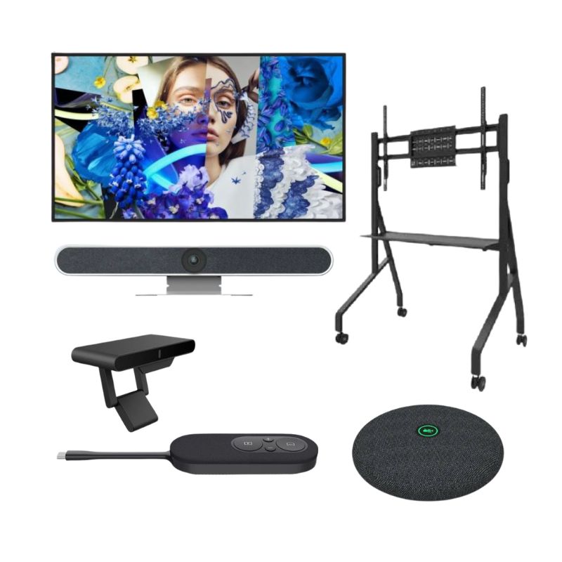 Pack 65" 4K Mobile BYOD Video Conferencing with Extension Microphone