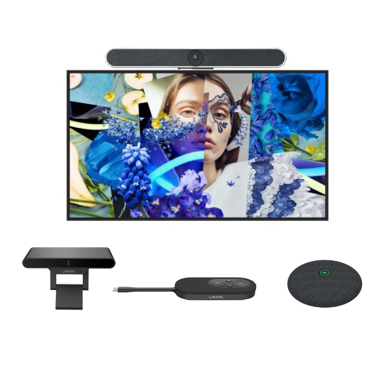 BYOD Video Conferencing Kit - Hikvision 65'' + Cleyver 4K Bar + Fanvil CA200
