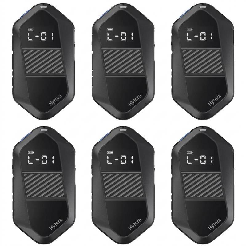 Set of 6 Hytera S1e PMR446 walkie-talkies