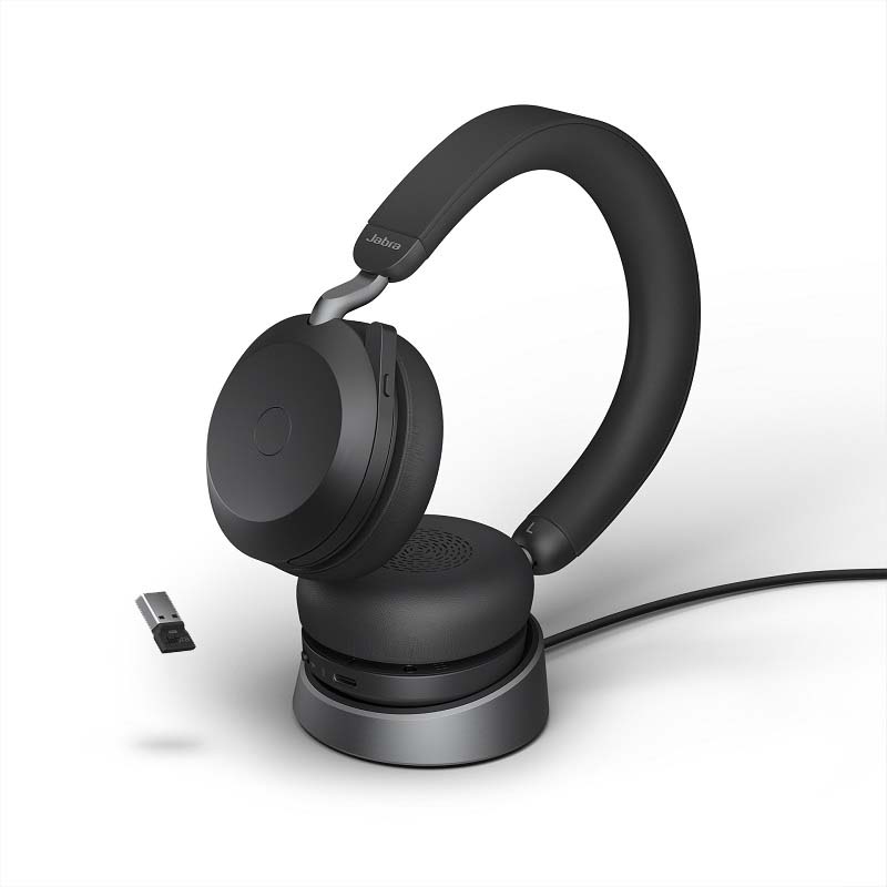 Jabra Evolve2 75 USB-A MS with charging base