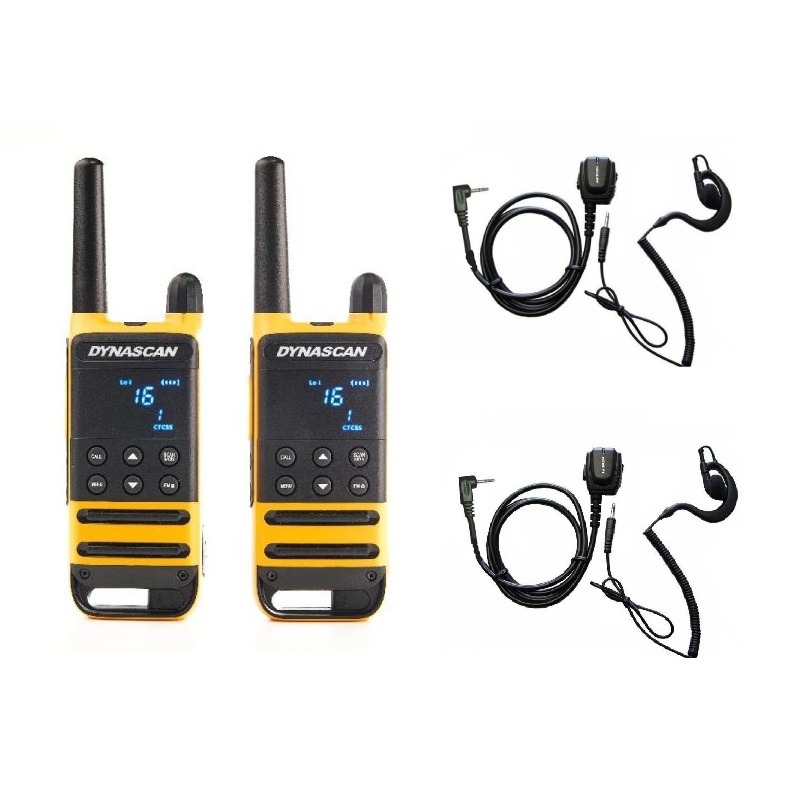 Pack Dynascan P19 + 2 interchangeable hook earphones