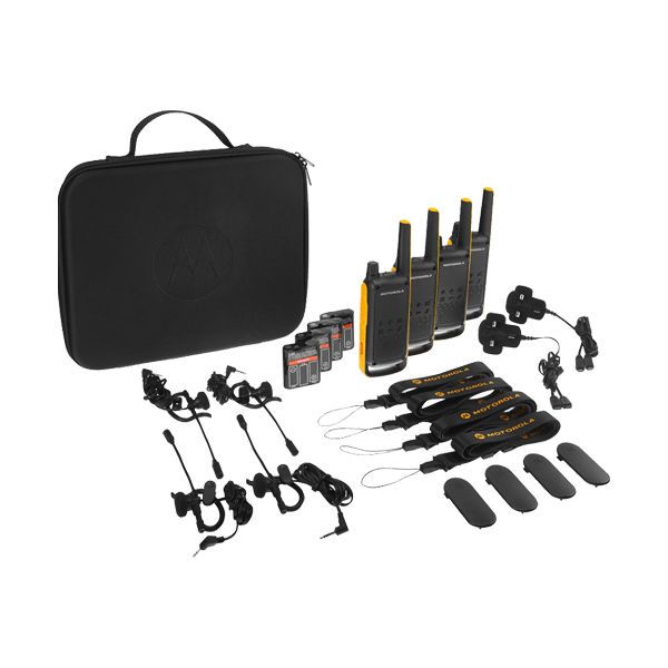 Motorola T82 Extreme quad pack: durable walkie talkies
