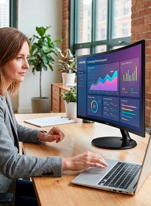 Samsung 24'' S36GD FHD Curved Monitor - Onedirect