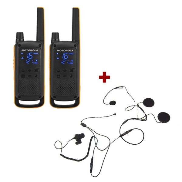 Motorola T82 Extreme Twin Pack + Open Face Helmet Mics
