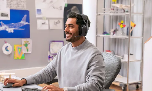 Logitech professional wireless headset for calls and video conferences