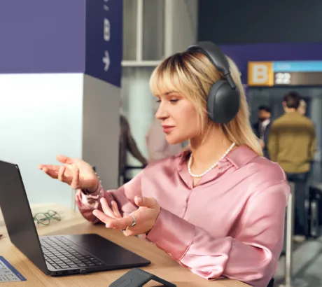 Logitech headset with microphone for business calls and meetings
