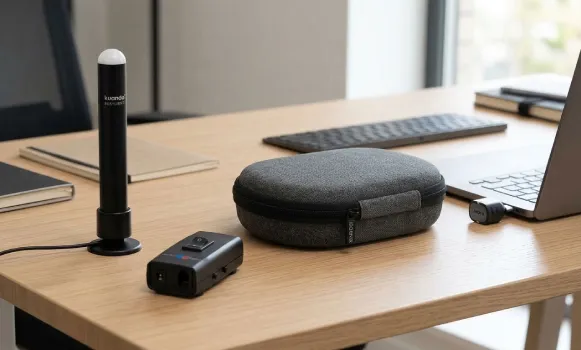 Carry cases and USB adaptors for professional headphones