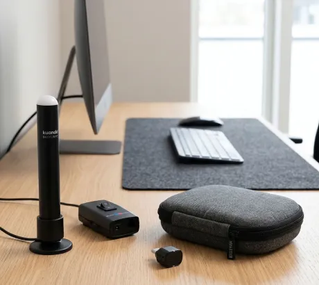 Carry cases and USB dongles for professional headphones