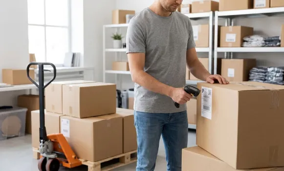 Wireless barcode scanner for shops and warehouses