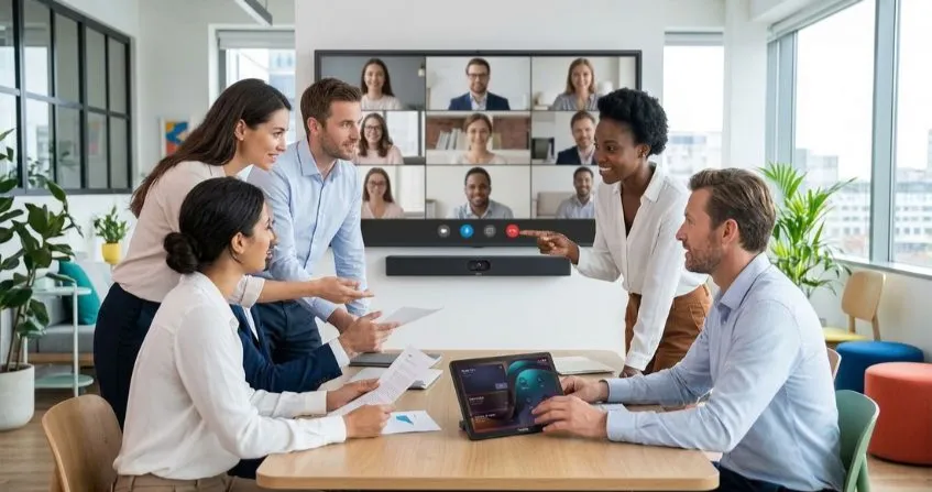Videoconferencing meeting with Yealink solutions Videoconferencing meeting with Yealink solutions
