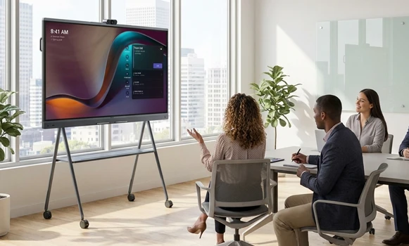 Professional video conferencing screens