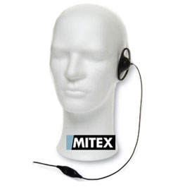 Mitex D-Shape Earpiece with Inline PTT