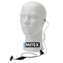 Mitex 1 Wire Acoustic Earpiece with Inline PTT