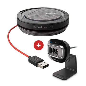 Microsoft Lifecam with Plantronics Calisto 3200