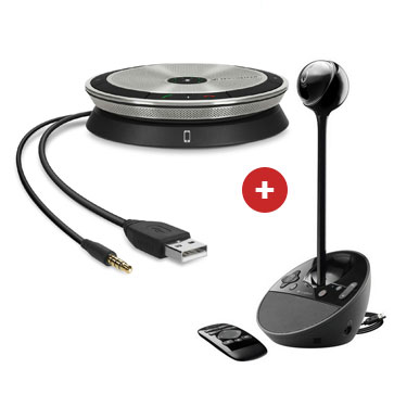 Logitech BCC950 with Sennheiser SP 20 ML