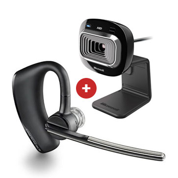  Microsoft Lifecam HD-3000 with Plantronics Voyager Legend