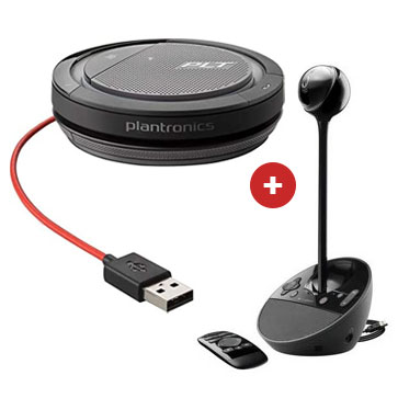 Pack Logitech BCC950 + Plantronics Calisto 3200 USB-A