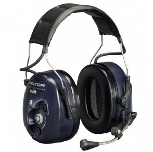 Ear defenders with built-in microphone